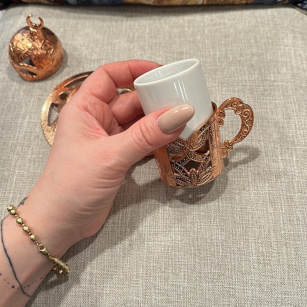 Traditional Ottoman Turkish Coffee cup set - Picture 6 of 6